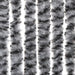 Vliegengordijn 56x200 cm chenille grijs en zwart-wit