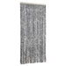 Vliegengordijn 90x200 cm chenille grijs en zwart-wit
