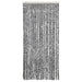 Vliegengordijn 90x200 cm chenille grijs en zwart-wit