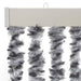 Vliegengordijn 90x200 cm chenille grijs en zwart-wit