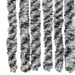 Vliegengordijn 90x200 cm chenille grijs en zwart-wit