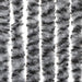 Vliegengordijn 90x200 cm chenille grijs en zwart-wit