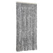 Vliegengordijn 90x220 cm chenille grijs en zwart-wit