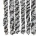 Vliegengordijn 90x220 cm chenille grijs en zwart-wit
