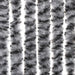 Vliegengordijn 90x220 cm chenille grijs en zwart-wit