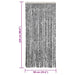 Vliegengordijn 90x220 cm chenille grijs en zwart-wit