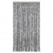 Vliegengordijn 100x200 cm chenille grijs en zwart-wit