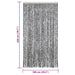 Vliegengordijn 100x200 cm chenille grijs en zwart-wit