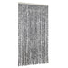 Vliegengordijn 100x220 cm chenille grijs en zwart-wit