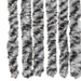 Vliegengordijn 100x220 cm chenille grijs en zwart-wit