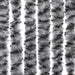 Vliegengordijn 100x220 cm chenille grijs en zwart-wit