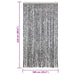 Vliegengordijn 100x220 cm chenille grijs en zwart-wit