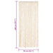 Vliegengordijn 56x200 cm chenille beige en wit