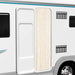 Vliegengordijn 56x200 cm chenille beige en wit