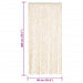 Vliegengordijn 90x200 cm chenille beige en wit