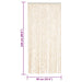 Vliegengordijn 90x220 cm chenille beige en wit