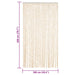 Vliegengordijn 100x200 cm chenille beige en wit