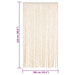 Vliegengordijn 100x230 cm chenille beige en wit