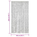Vliegengordijn 100x200 cm chenille grijs