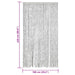 Vliegengordijn 100x220 cm chenille grijs