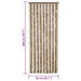 Vliegengordijn 56x200 cm chenille donkerbruin en beige