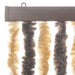 Vliegengordijn 90x200 cm chenille donkerbruin en beige