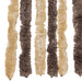 Vliegengordijn 90x200 cm chenille donkerbruin en beige
