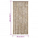 Vliegengordijn 90x200 cm chenille donkerbruin en beige