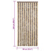 Vliegengordijn 90x220 cm chenille donkerbruin en beige