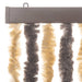 Vliegengordijn 100x200 cm chenille donkerbruin en beige