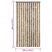 Vliegengordijn 100x200 cm chenille donkerbruin en beige