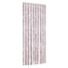 Vliegengordijn 56x185 cm chenille zilvergrijs en roze