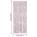 Vliegengordijn 56x185 cm chenille zilvergrijs en roze