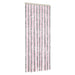 Vliegengordijn 56x200 cm chenille zilvergrijs en roze