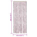 Vliegengordijn 56x200 cm chenille zilvergrijs en roze