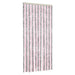 Vliegengordijn 90x200 cm chenille zilvergrijs en roze