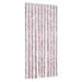 Vliegengordijn 90x220 cm chenille zilvergrijs en roze