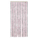 Vliegengordijn 90x220 cm chenille zilvergrijs en roze