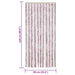 Vliegengordijn 90x220 cm chenille zilvergrijs en roze