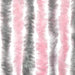 Vliegengordijn 100x200 cm chenille zilvergrijs en roze