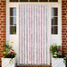 Vliegengordijn 100x200 cm chenille zilvergrijs en roze
