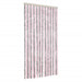 Vliegengordijn 100x220 cm chenille zilvergrijs en roze
