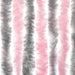 Vliegengordijn 100x220 cm chenille zilvergrijs en roze