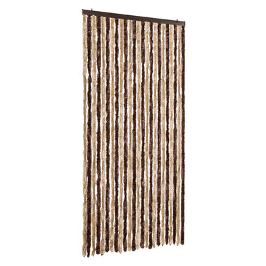Vliegengordijn 100x200 cm chenille beige en lichtbruin