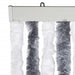 Vliegengordijn 100x200 cm chenille grijs en wit