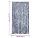 Vliegengordijn 100x200 cm chenille blauw en wit