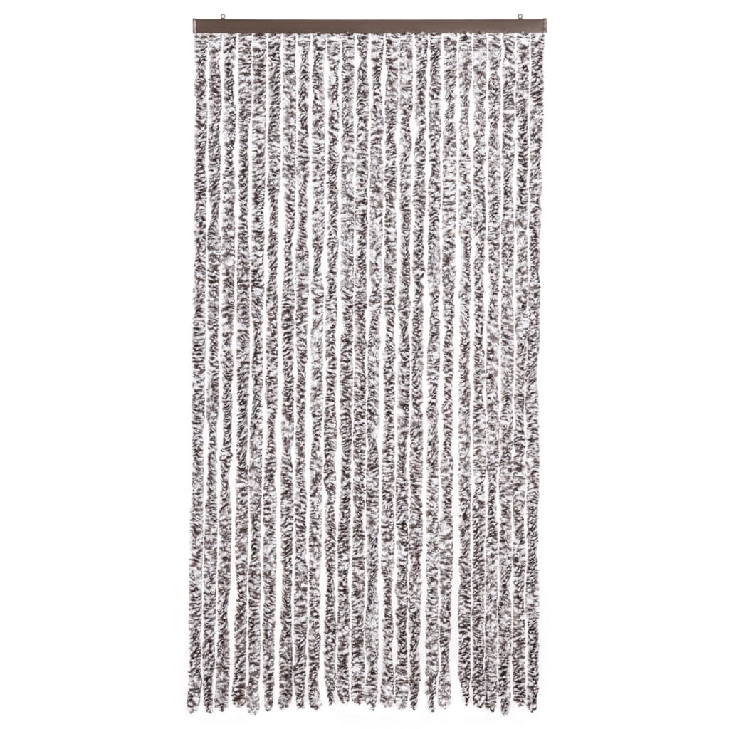 Vliegengordijn 100x230 cm chenille bruin en beige