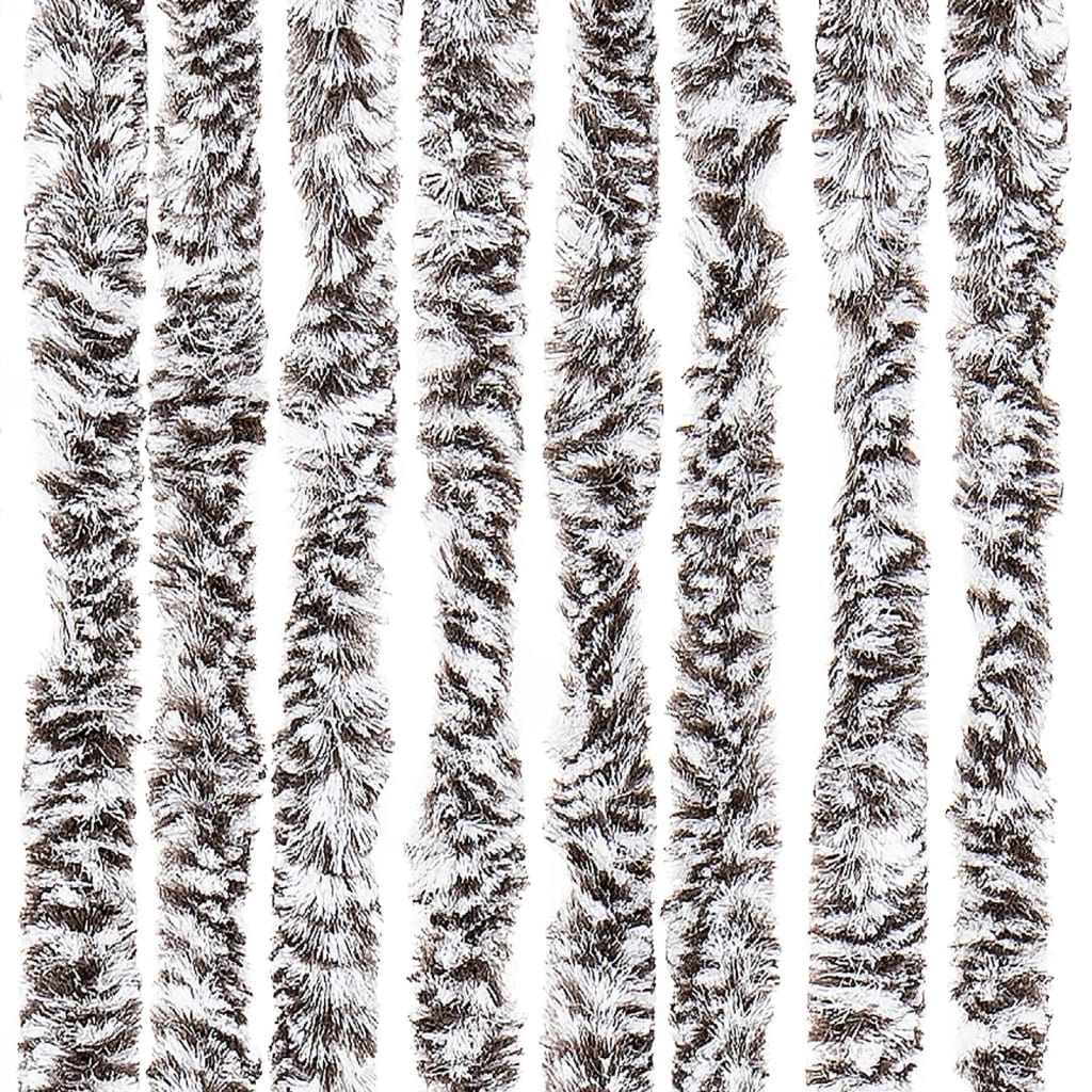 Vliegengordijn 100x230 cm chenille bruin en beige