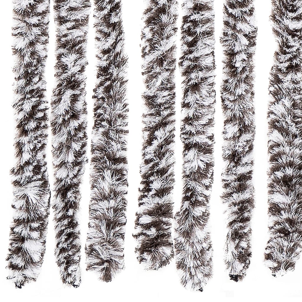 Vliegengordijn 100x230 cm chenille bruin en beige