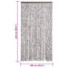 Vliegengordijn 100x230 cm chenille bruin en beige